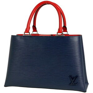 Louis Vuitton Kleber Shoulder Bag Epi Indigo Navy Blue Coquelicot Red